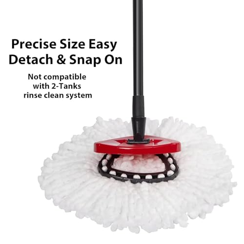 4-Pack Mop Replacement Heads for Ocedar Mop Replace Head EasyWrin Spin Mop Heads Replacements, Easy Cleaning Mop Head Replacement