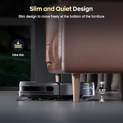 Robot Vacuum and Mop Combo, 2 in 1 Robot Vacuum Cleaner with WiFi/App, Smart Robotic Vacuums with Strong Suction, Schedule, Self-Charging, Slim, Quiet, Ideal for Hard Floor, Pet Hair, Low Pile Carpet