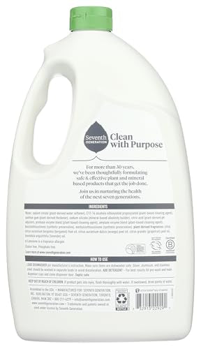 Seventh Generation Ultra Power Plus Auto Dish Gel, Fresh Citrus Scent, 65 Ounce