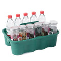 Matthew Large Plastic Tote Tool & Deluxe Supply Cleaning Caddy with Handle Portable Shower Basket Storage Caddy for Cleaning Products Organizer,Take-Out Coffee/Soft Drink,Bath Multi Use - Green