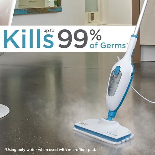 BLACK+DECKER Steam Mop, White (HSM13E1)