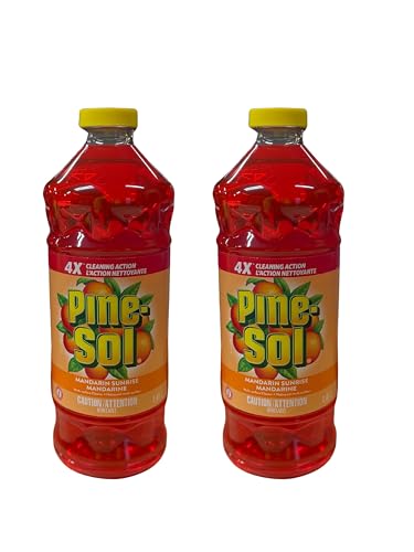 Pine-Sol Mandarin Sunrise Multi-Purpose Cleaner, 4X Cleaning Action, 48oz Pack of 2