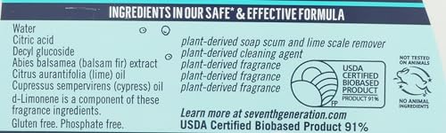 Seventh Generation Tub & Tile Cleaner, Emerald Cypress & Fir scent, 26 oz, 26 fl oz