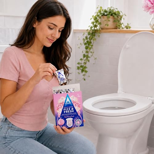 Astonish Toilet Bowl Cleaner Tablets, 8 Count – Fizzing Drop In Tabs Remove Limescale, Calcium & Rust – No Scrub Foaming Action, Vegan & Cruelty Free, Fresh Peony Scent