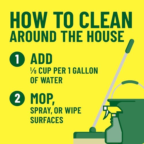 Pine-Sol Multi-Surface Cleaner, CloroxPro, 2x Concentrated Formula, All-Purpose Cleaner, Lemon Fresh, 60 Fluid Ounces Case of 6 Makes 360 Gallons Of Cleaning Solution