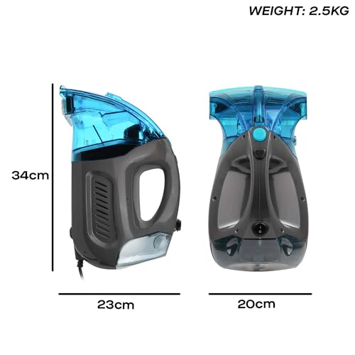 Hausmeister Hydroflex Carpet Cleaner Machine, Upholstery Cleaner Machine for Couch, Car Seats & Pet Stains, 500W Powerful Handheld Deep Cleaner with 3 Brush Heads (Machine + 0 solution)