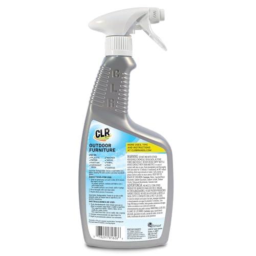 CLR Brands Outdoor Furniture Cleaner, 26 oz. Spray Bottle, Cleans Outdoor Surfaces, Remove Dirt and Grime from Fabric, Wood, Wicker, PVC, Plastic and More
