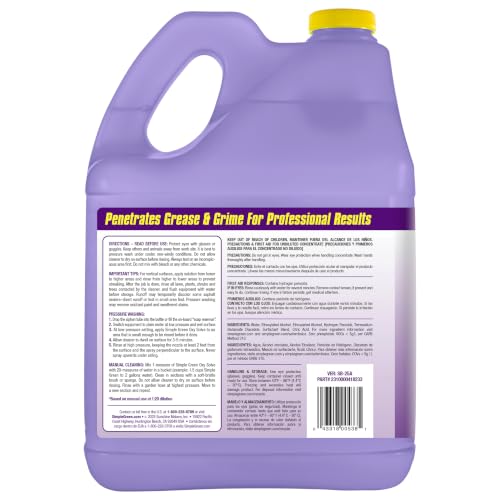 Simple Green Oxy Solve Concrete and Driveway Pressure Washer Cleaner, Purple, Unscented, 128 Fl.Oz