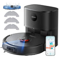 Robot Vacuum and Mop, Self-Emptying Robot Vacuum Cleaner with 6000Pa Suction, Laser Navigator with Smart Mapping Robotic Vacuums, 150Mins Runtime,Schedule,App Alexa Control for Carpet/Pet Hair,Q10 pro