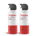 Staples Compressed Air Duster – 10 oz. Cans for Electronics, Keyboards & Office Devices, 2‑Pack