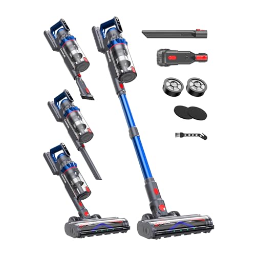XenonLab Cordless Vacuum Cleaner, 75Mins/55KPa/650W Freestanding Stick Vacuum Cleaners for Home