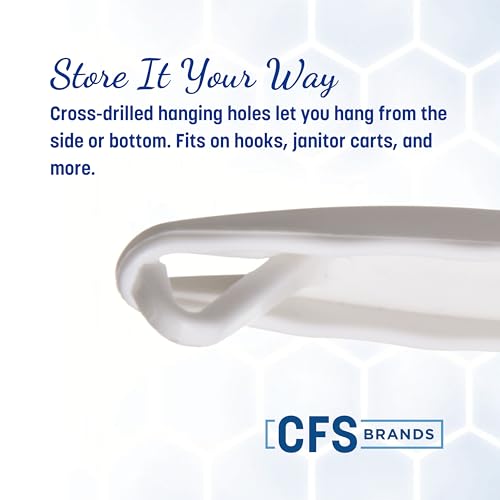 SPARTA Flo-Pac Grout Brush with Nylon Bristles, Scrubber with Handle for Bathroom and Kitchen Tile, 8", White