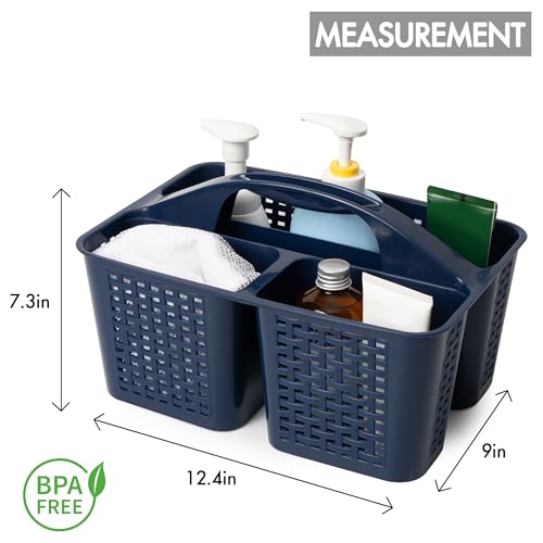 Tiawudi Portable Shower Caddy, Caddy Organizer with Handle, Plastic Shower Basket Hold Soap, Shampoo, Hair Supplies and Beauty Products, Cleaning Supplies Organizer for Home, Dorm, Shelf and Cabinet