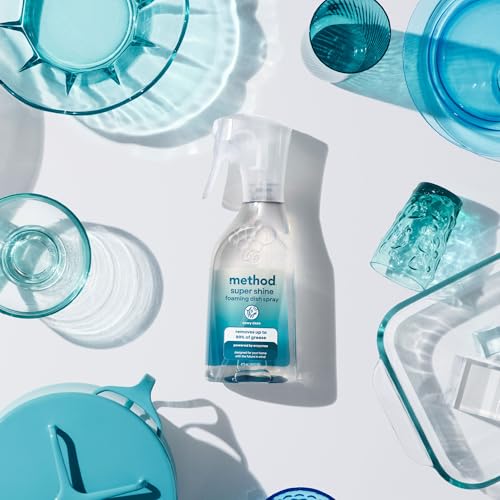 Method Super Shine Foaming Dish Spray Starter Kit, Reuse With Trigger, Powered by Enzymes, Dewy Daze Scented