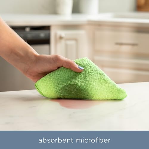 S&T INC. 100 Pack Microfiber Cleaning Cloth, Bulk Towels for Home, Reusable Microfiber Towels for Cars, Cleaning Rags, Assorted, 11.5 Inches x 11.5 Inches, 100 Count