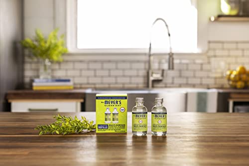 MRS. MEYER'S CLEAN DAY Multi-Surface Cleaner Dispenser and Concentrate Starter Kit, 1 Glass Dispenser (16 Fl. Oz.) and 2 Concentrated Refills (2 Fl. Oz. each), Lemon Verbena, Makes 32 Fl. Oz. Total