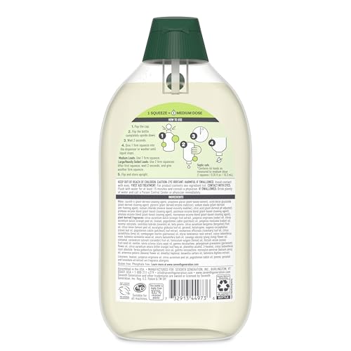 Seventh Generation Laundry Detergent Ultra Concentrated Clean Scent oz 2 Pack 132 Loads, Clear, Power Plus, 23.1 Ounce