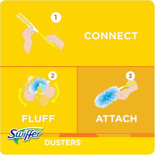 PURE PETALS Duster Refill Kit + 1 Handle, 28 Count - Includes Duster Refills and Handle for Efficient Dusting, Pure_1