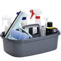 Haundry Large Cleaning Caddy with Handle, Tool Storage Basket Organizer, Sturdy Pail Bucket Organizer, Household Bucket for Cleaning Supplies - Gray