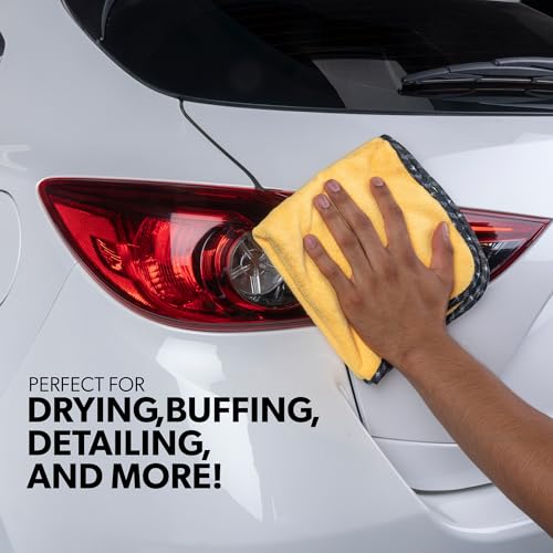 Chemical Guys Professional Grade Premium Microfiber Towels for Cars, Gold, 16" x 16", Ultra-Soft and Scratch-Free Car Detailing Cloths for Trucks, Motorcycles, and More - 12 Pack