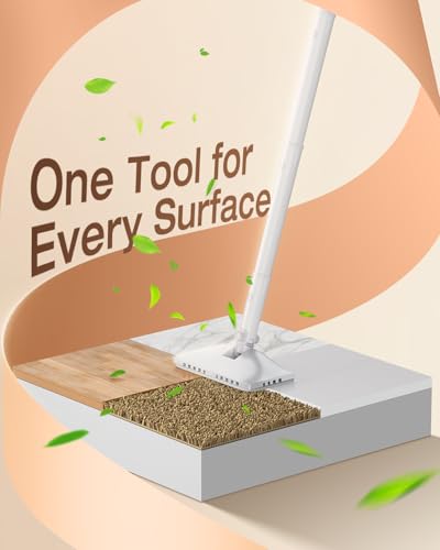 10-in-1 Steam Mop with Detachable Handheld Steamer,350ml Tank, 10s Heat-Up, 248°F Steam Cleaner, 2-Level Control and Swivel Head for Floor,Carpet,Tiles, BBQ grill,Car Accessories Clean White