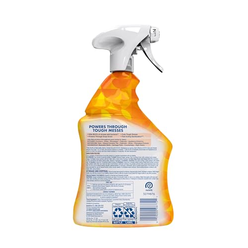 Lysol All Purpose Cleaner Spray, Multi-Purpose Disinfecting Spray, Kitchen & Bathroom Cleaner, Mango & Hibiscus Scent, 32 Fl Oz