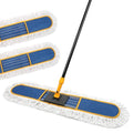 36" Commercial Dust Mop for Floor Cleaning, Heavy Duty Industrial Dry Dust Mop with 2 Mop Pads & 59" Long Handle, Professional Janitorial Cleaning Supplies for Home, Garage, Hotel, School, Gym