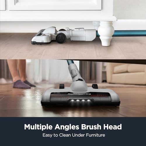 Eureka RapidClean Pro NEC280TL Cordless Stick Vacuum Cleaner – Lightweight 5.3 lbs, 40-Min Runtime, LED Headlights, 3 Power Modes, Ideal for Pet Hair, Hard Floors & Carpets