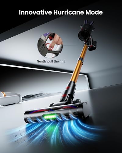 Migusky Cordless Vacuum Cleaner, 650W 55Kpa 70Mins Cordless Stick Vacuum with Hurricane Mode, 1.8L Cup, Anti-Tangle Vacuum Cordless, Self-Standing Vacuum Cleaners for Home Pet Hair Carpets