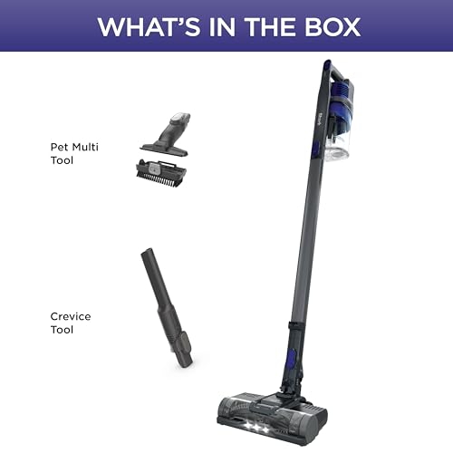 Shark Pet Cordless Stick Vacuum | HyperVelocity Suction, XL Dust Cup, LED Headlights | Removable Handheld with Crevice & Pet Multi-Tool | 40-Min Runtime | Lightweight, Portable | Grey | IX141