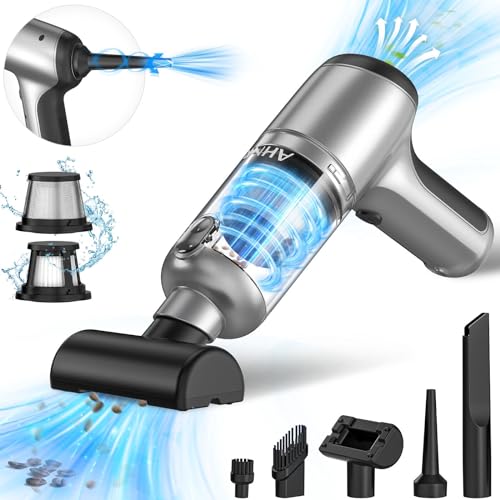 AHNR Handheld Car Vacuum Cleaner Cordless with Brushless Motor, 20000PA High Power Vacuum Cleaner & Air Duster, 3 in 1 Keyboard Portable Mini Hand Held Vacuums Cleaner for Car Home
