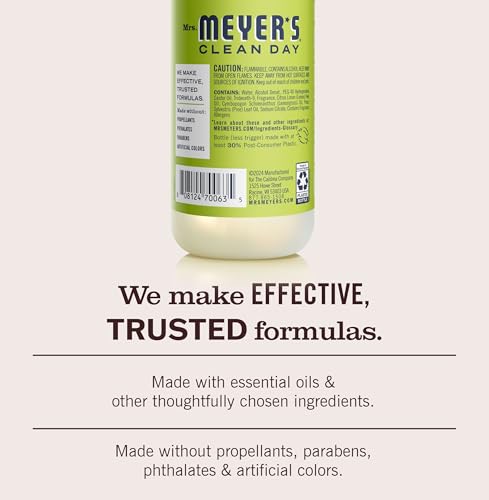MRS. MEYER'S CLEAN DAY Room Spray, Lemon Verbena Scent, 8 Fl Oz Bottle