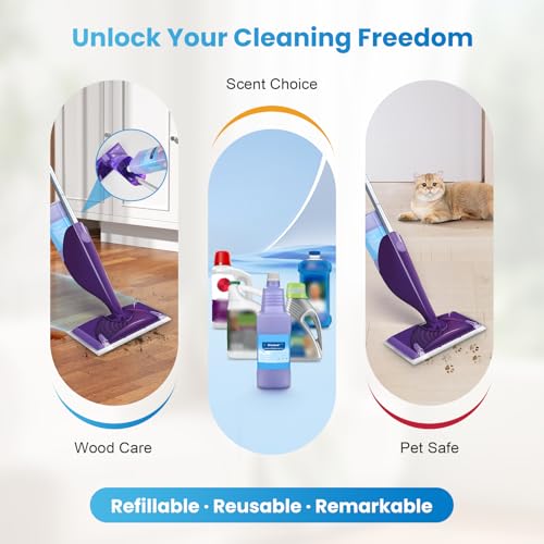 Bisenkud Leak-Proof Refillable Bottle for Swiffer® Wet Jet™ Mop