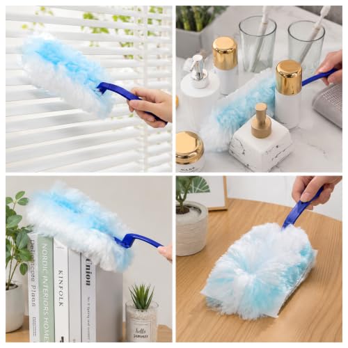 20 Pcs for Swiffer Duster Refills for Swiffer Dusters, Heavy Duty Duster for Duster Kit with Handle, Microfiber Refills for Cleaning Blinds Furniture Car Ceiling Fan Cleaner