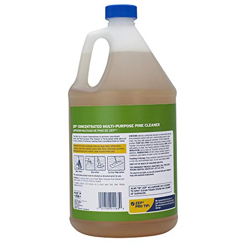 Zep Concentrated Multi-Purpose Pine Cleaner, 128 oz (Pack of 2), Pine Cleaner Concentrate, Removes Grease & Grime, Cleans and Deodorizes with a Fresh Pine Scent