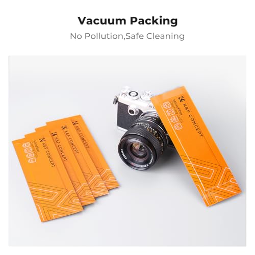 K&F CONCEPT 10 Pack Microfiber Cleaning Cloths，Washable Reusable 6x6in Vacuum Wrapped Lint Free Glasses Cloth for Glasses, Lens, Screens & More