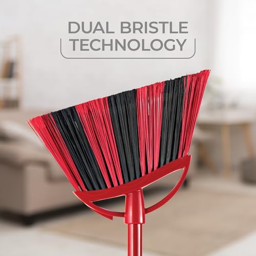 O-Cedar One Sweep Broom & Step-On Dustpan Set | Patented Wave Bristles Remove Over 99% of Dirt in One Pass | Lightweight & Quiet for Pet-Friendly Cleaning