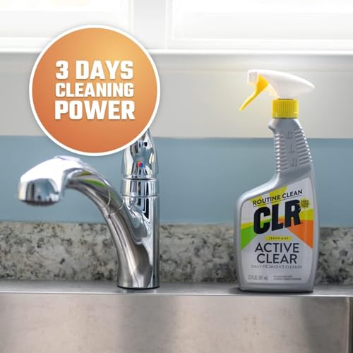 CLR Active Clear Daily Probiotics Cleaner, Lemon Mist, 22 Ounce Spray (Pack of 6)