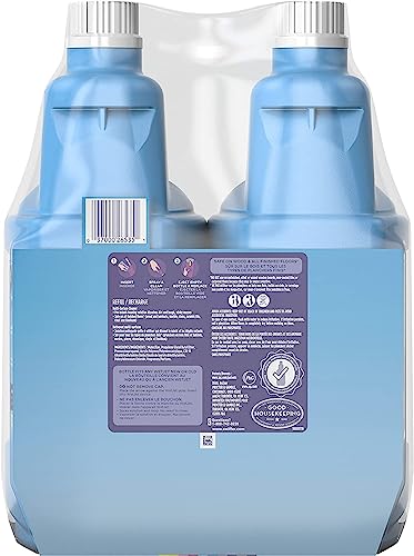 Swiffer Wetjet Hardwood Floor Mopping and Cleaning Solution Refills, All Purpose Cleaning Product, Open Window Fresh Scent, 1.25 Liter, 2 Pack (Packaging may vary)