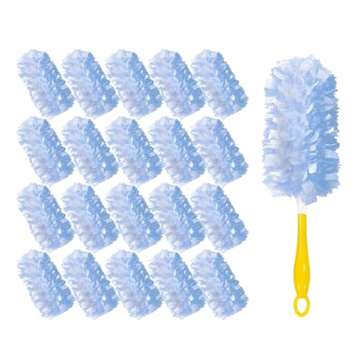 20 Count 360° Duster Refills with 1 Handle,Compatible with Swiffer Duster