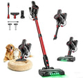 OUYFHK Cordless Vacuum Cleaner, 45KPA Stick Vacuum, 45Mins Runtime, 8-in-1 Anti-Tangle Vacuum Cleaners for Home with LED Display, Rechargeable Lightweight Vacuum for Pet Hair/Carpet/Floor