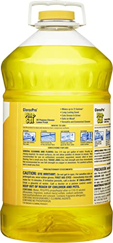 CloroxPro Pine-Sol All Purpose Cleaner, Lemon Fresh, 144 Ounces (Package May Vary)
