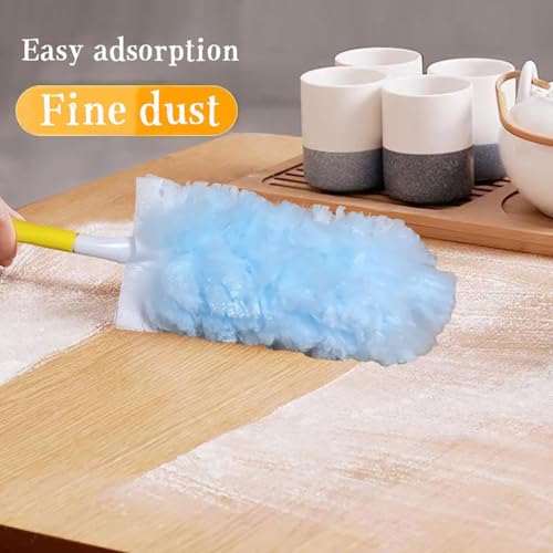 50 Count Duster Refills ，360° Heavy Duty Duster Refills Compatible with Swiffer Duster, Multisurface Heavy Duty Duster Replacements with 1 Short Handle and 1 Extenda Handle