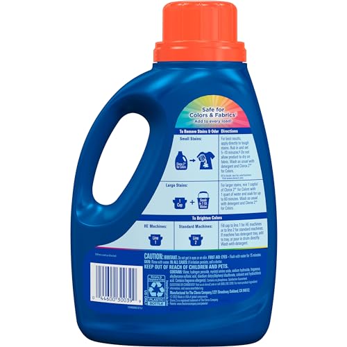 Clorox 2 for Colors Stain Remover and Laundry Additive, Original, 66 Fluid Ounces (Pack May Vary)