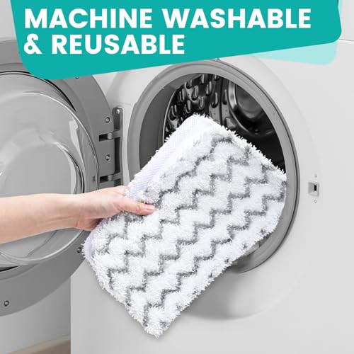 6 Pack Steam Mop Replacement Pads Compatible with Shark Steam Mops S1000/S1000A/S1000C/S1000WM/S1001C, Floor Steamer Pads Washable, Reusable Microfiber Cleaner Pads