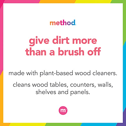 Method Daily Wood Cleaner, Almond, Cleans Shelves, Tables and Other Wooden Surfaces While Removing Dust & Grime, 28 oz Spray Bottles, (Pack of 1)