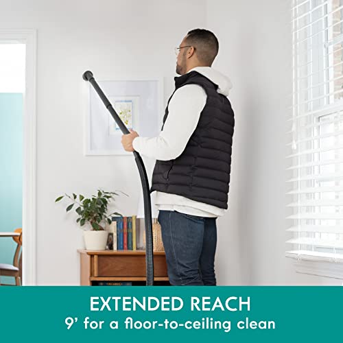 Kenmore KW3030 Wet Dry Canister 3.2 Gallon 2.5 Peak HP Vacuum Cleaner with Extension Wands Tool Storage & Wall Bracket for Garage, Car, Home, 3.2 Gallons, Green