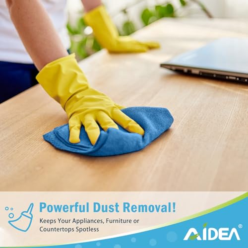 AIDEA Microfiber Cleaning Cloth 100PK, Soft Absorbent Rags, Microfiber Towels for Cars, Kitchen Towels, Dusting Cloth for Home, Window, Cleaning Supplies,12"×12"