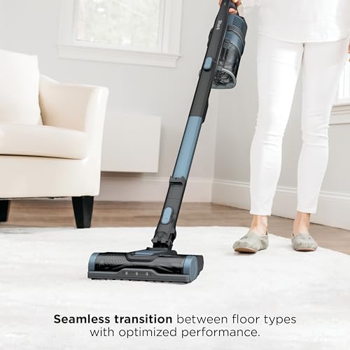 Shark Pet Cordless Stick Vacuum | XL Dust Cup, LED Headlights, Removable Handheld Vac, Crevice Tool | Portable Vacuum for Pet Hair | Carpet & Hard Floors | 40-Min Runtime | Ice Blue | IX141AMZ