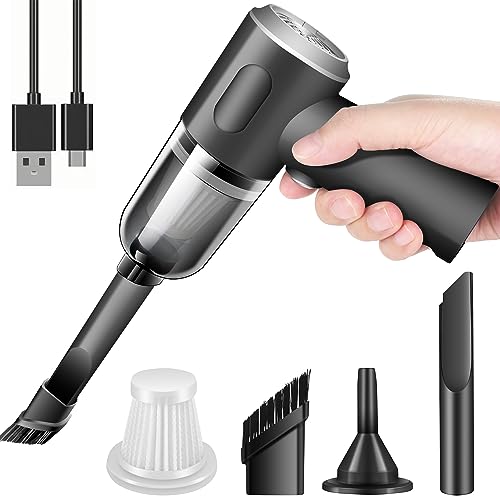 YUNYILAN Wireless Handheld Car Vacuum Cleaner High Power Rechargeable Household Mini Vacuum, Vacuum for Desk, Home and Office Dust Cleaning, Protable Vacuum Cleaner for Car